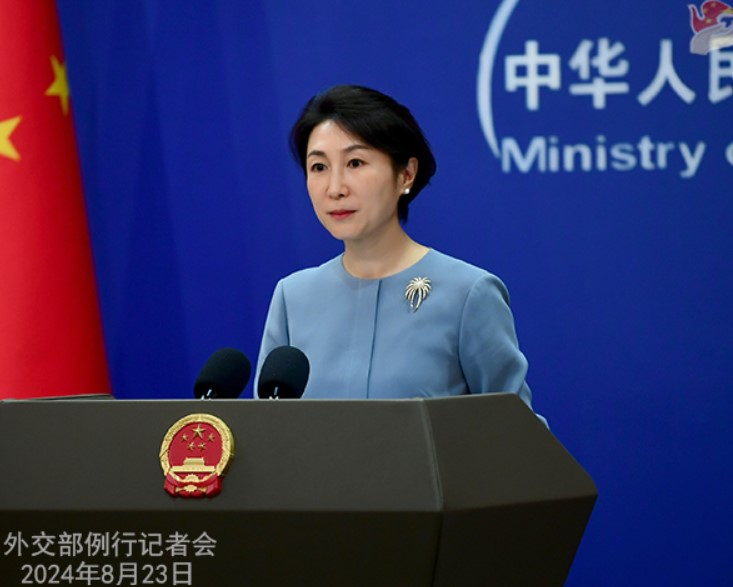 마오닝 중국 외교부 대변인. 중국 외교부 캡처. 화면 캡처 2024-08-23 223808.jpg